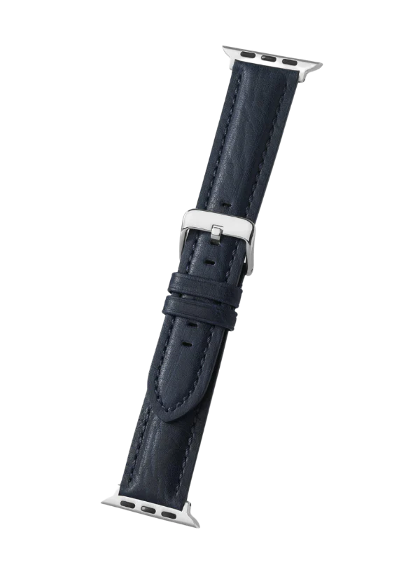 Navy Bison Grain Leather | h0778 - Image 4