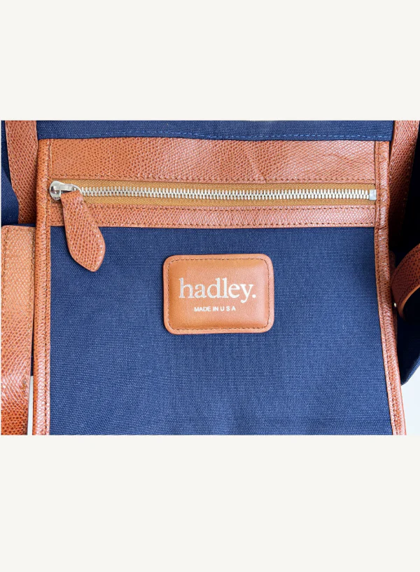 Navy Canvas Tote Bag | Short - Image 3