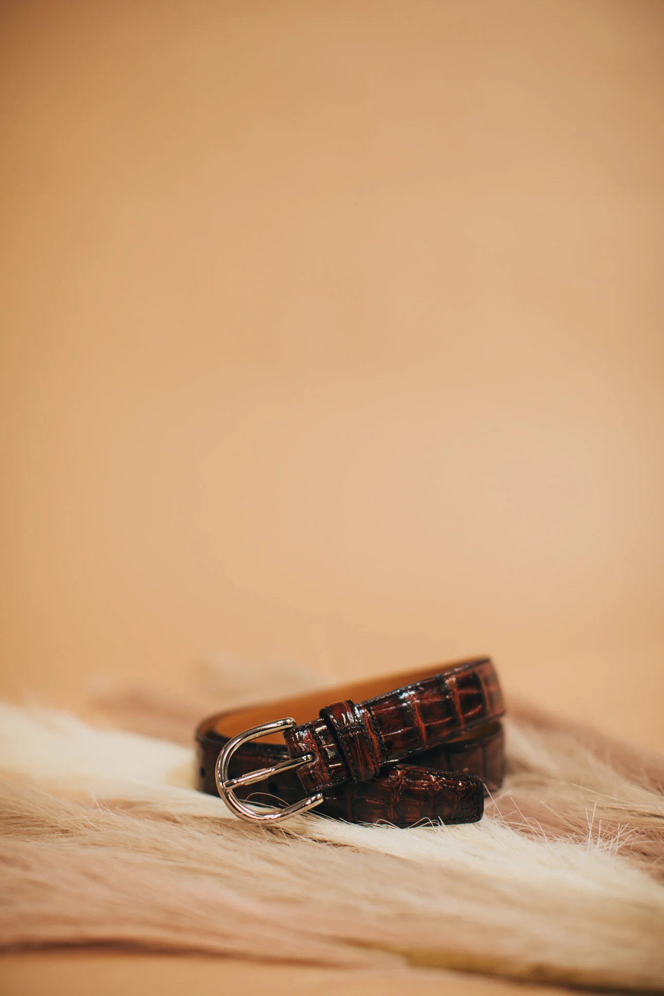 Shiny Bourbon Genuine Alligator Belt | 1 1/4" Width - Image 4