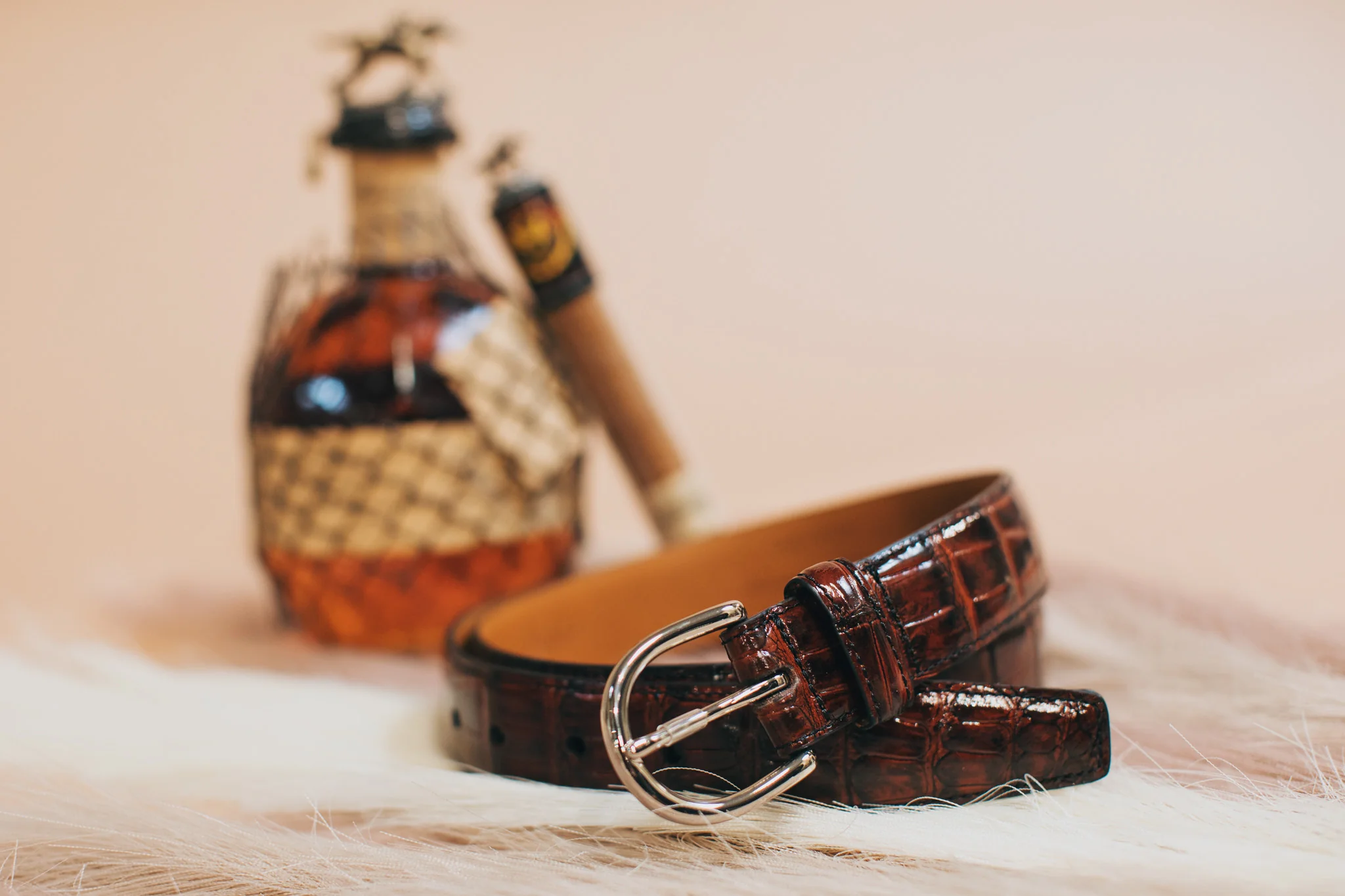 Shiny Bourbon Genuine Alligator Belt | 1 1/4" Width - Image 6