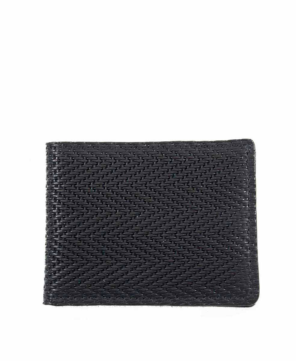 Slim Chevron Embossed Leather Wallet | Bryant Park - USA Made
