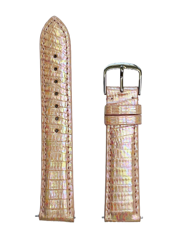 Sunlit Peach Genuine Lizard | h1950