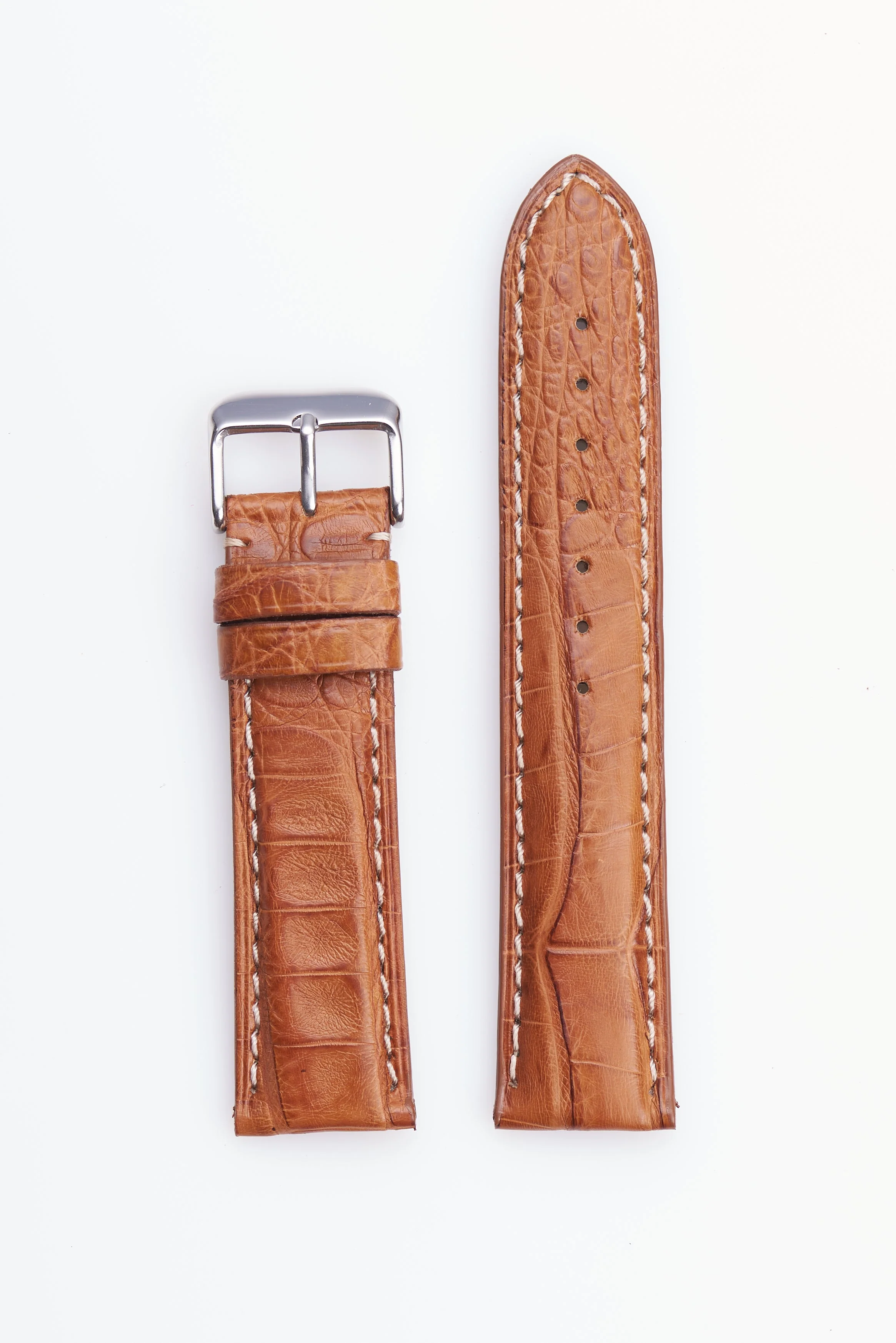 Tan Genuine Matte Caiman Crocodile | h2012