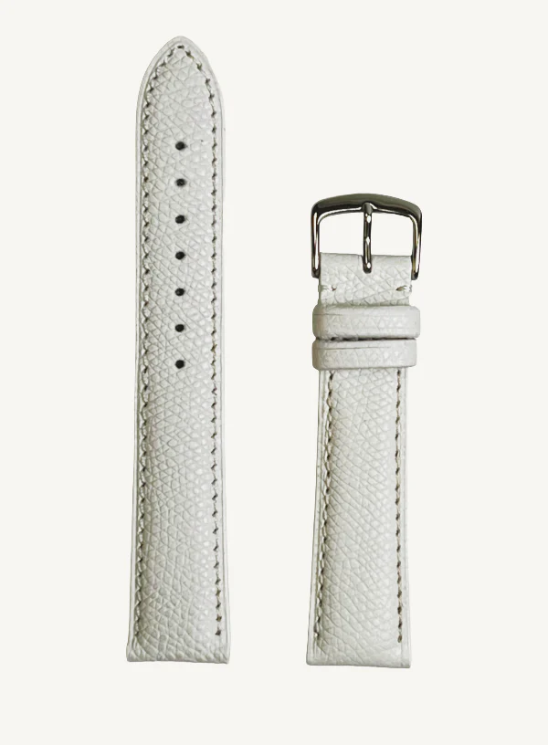 White Genuine Epsom Leather | h2045